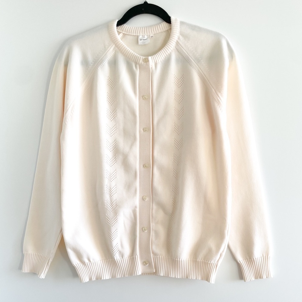 Cream Pointelle Cardigan